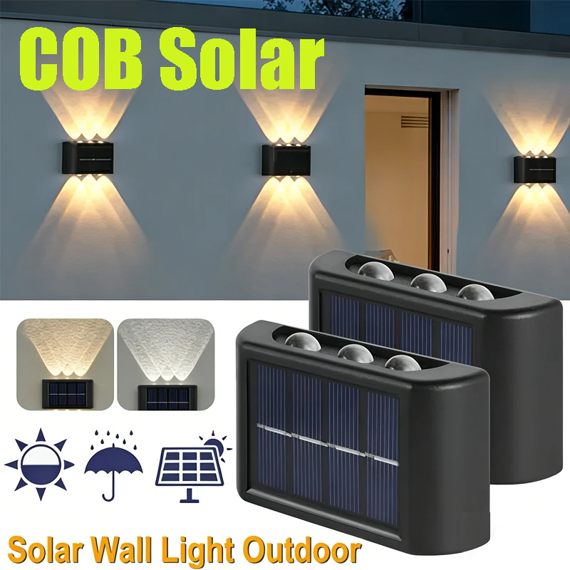 Outdoor Lighting Sconce - COB Solar Wall Lamp Outdoor Waterproof