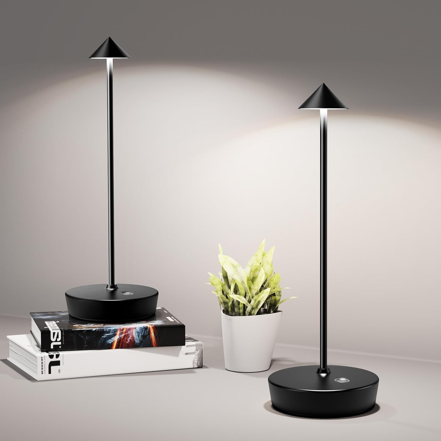 Outdoor Lighting Lamps - Rechargeable Cordless LED Desk Lamp, 6000mAh