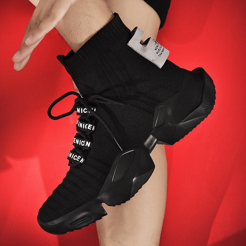 Outdoor Lighting Ideas For House - Plus Size Hightop High-soled Men Sport