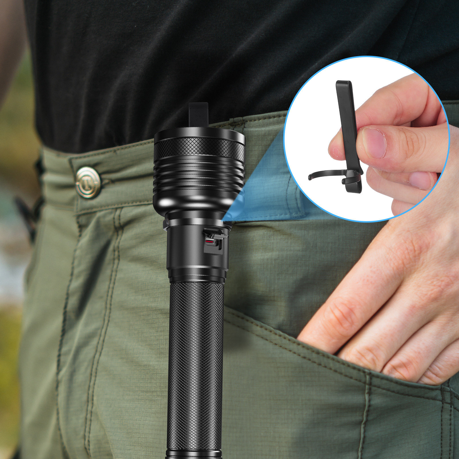 Outdoor Lighting Repair - 2Pcs Flashlight Clip Metal Pen Light