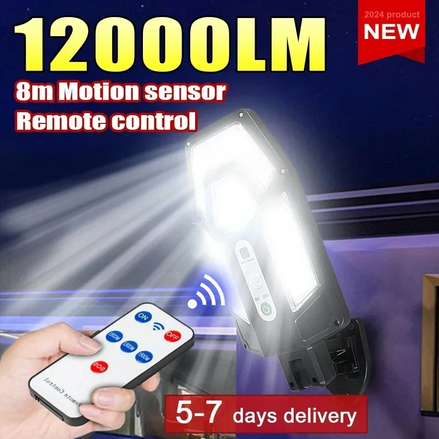 Outdoor Lighting Sconce - 12000LM Powerful Solar Wall Lamp with