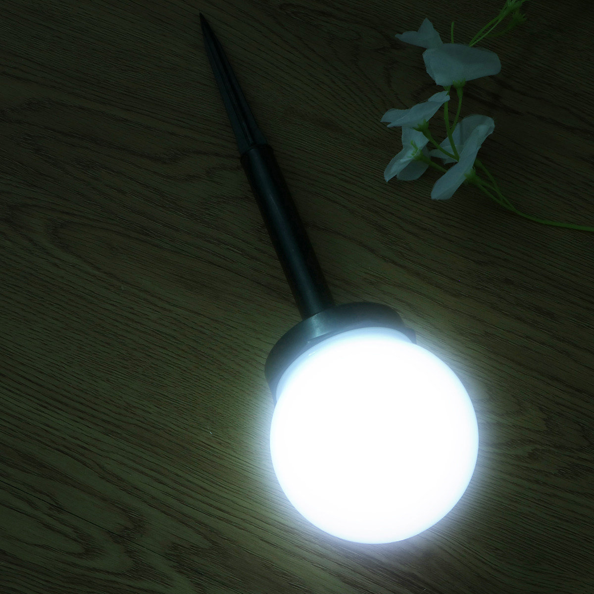Outdoor Lighting Around Pool - Solar Powered Round Ball Lawn Light