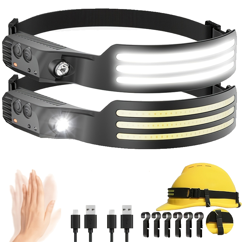 Outdoor Lighting With Sensor - LED Sensor Headlamp USB Rechargeable Led