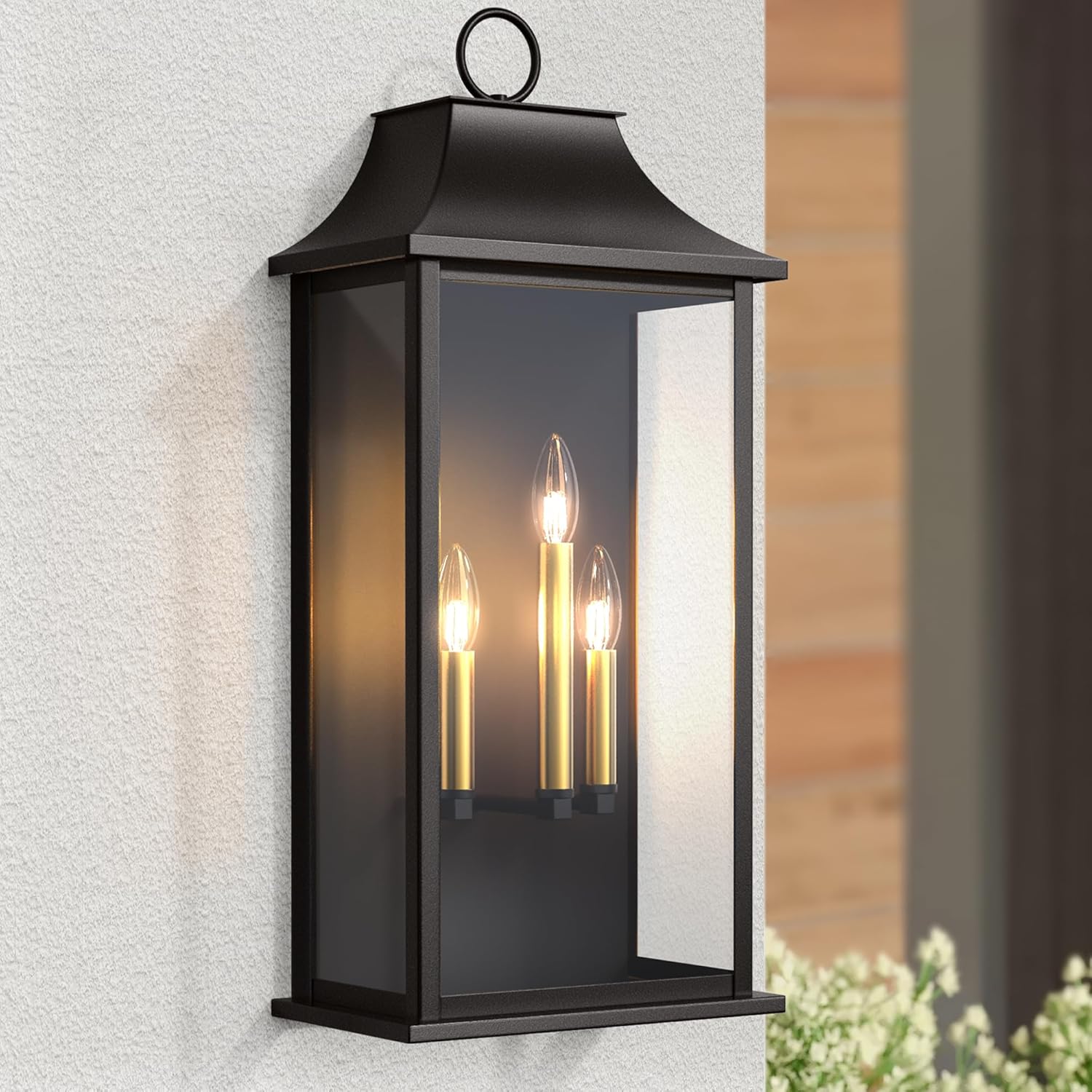 Outdoor Lighting Sconce - Large 3 Light Outdoor Wall Lantern