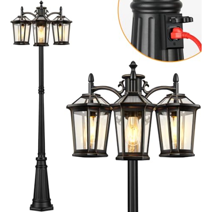 Outdoor Lighting No Outlet - Outdoor Lamp Post Light with Outlet