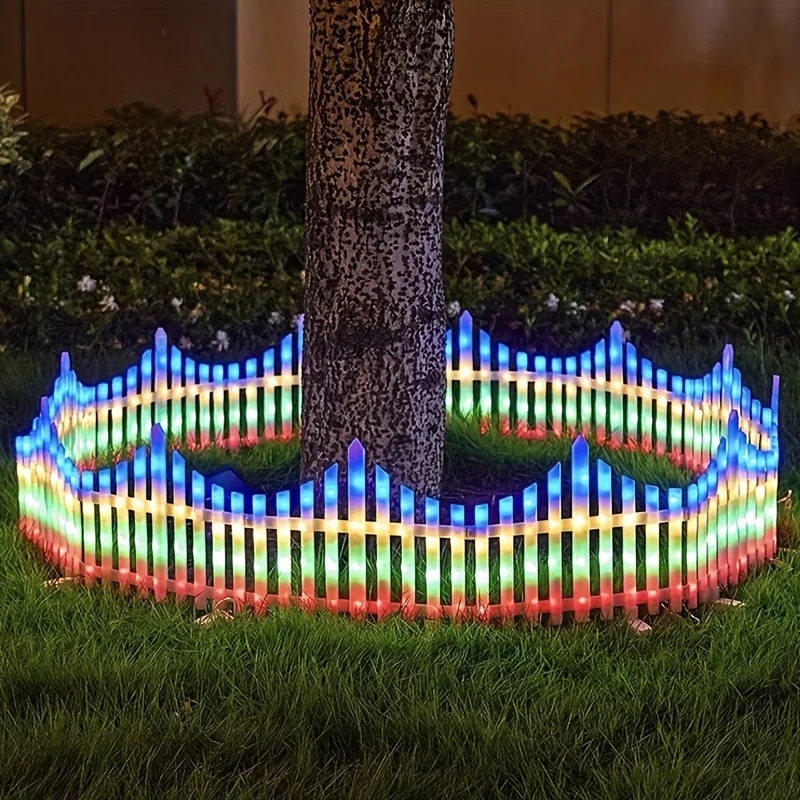 Outdoor Lighting For Fence - KEEHOME 8pcs, Single Piece Width 13.78inch,
