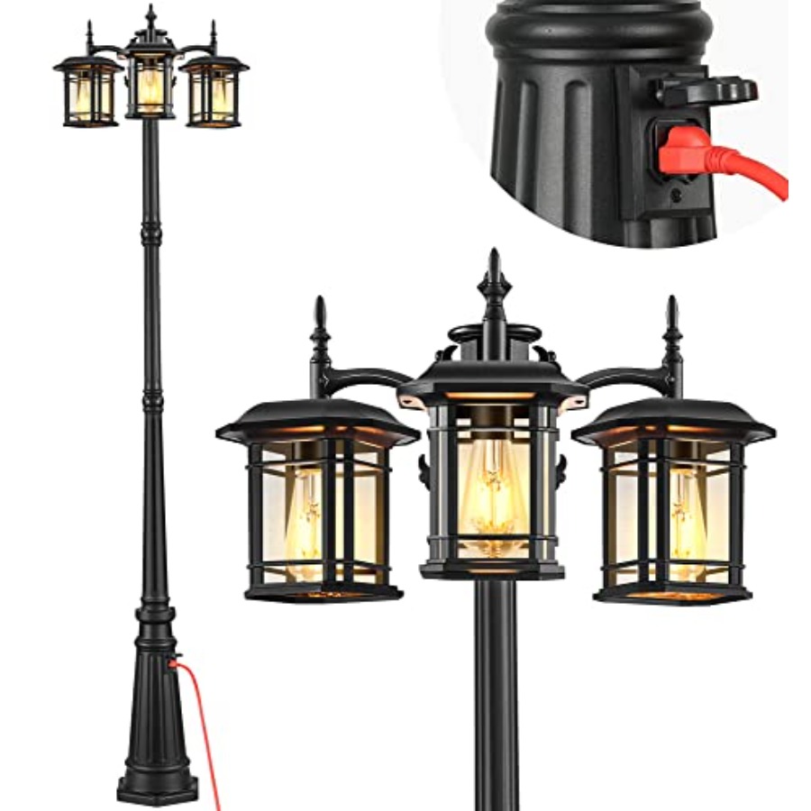 Outdoor Lighting No Outlet - Outdoor Lamp Post Light with Outlet