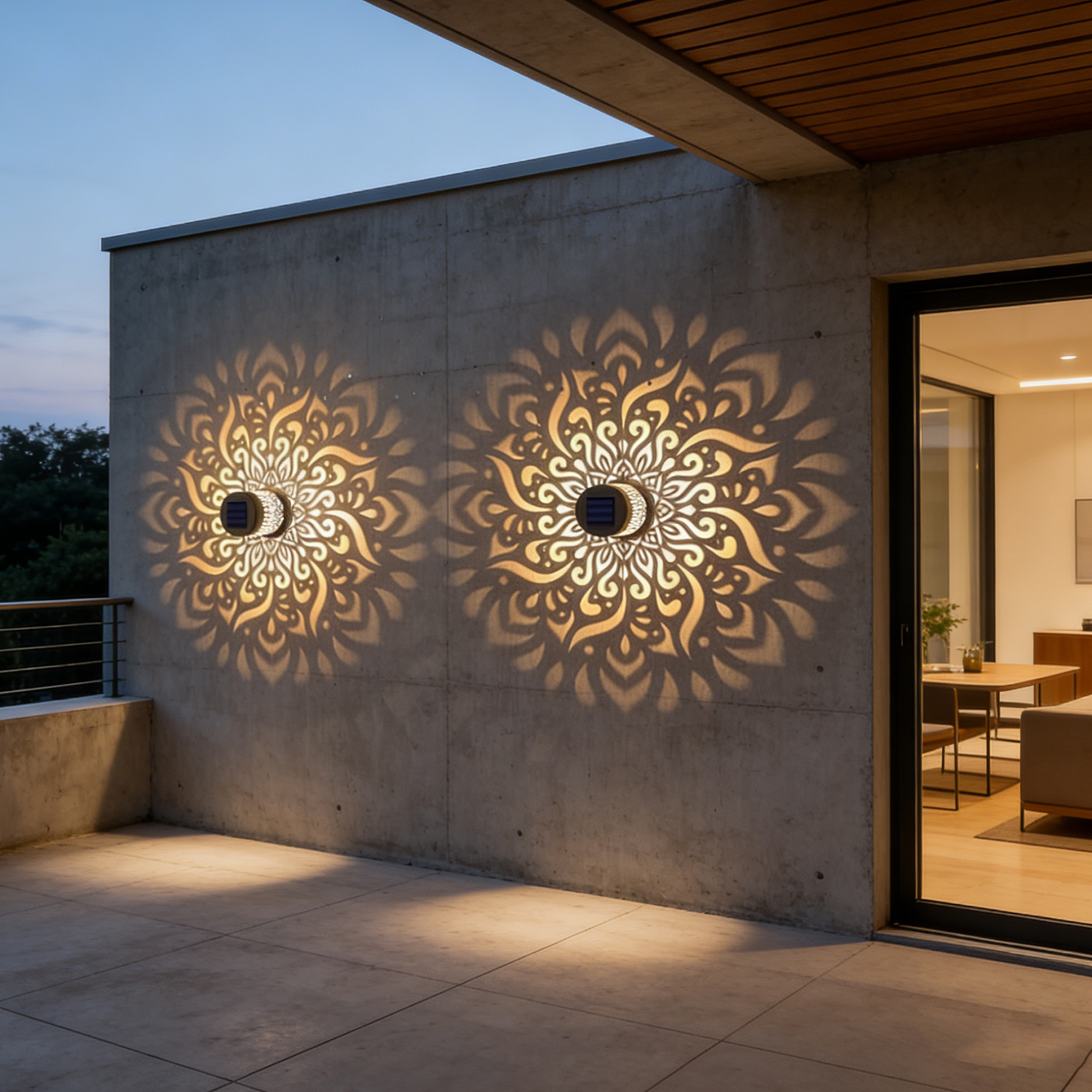 Outdoor Lighting Sconce - Solar Lights IP44 Waterproof Outdoor Garden