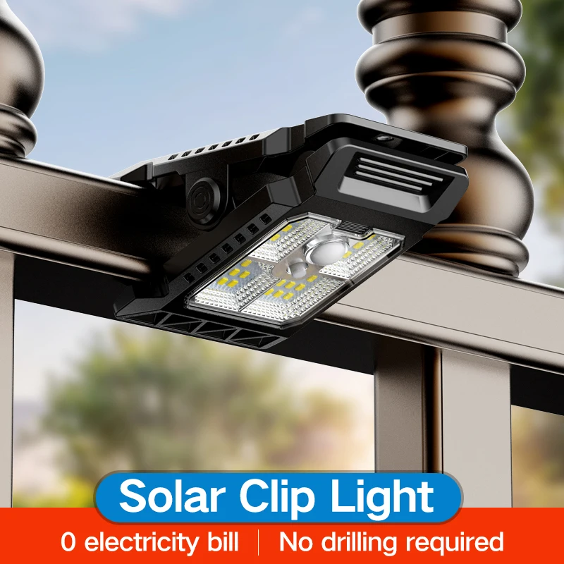 Outdoor Lighting For Fence - TARKA Solar Clamp Motion Sensor Light
