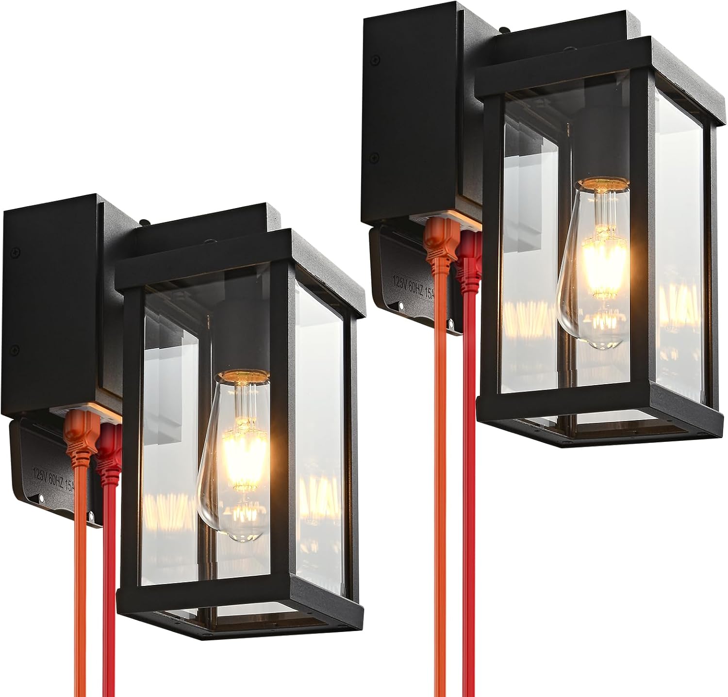 Outdoor Lighting No Outlet - Porch Lights with GFCI Outlets, Dusk