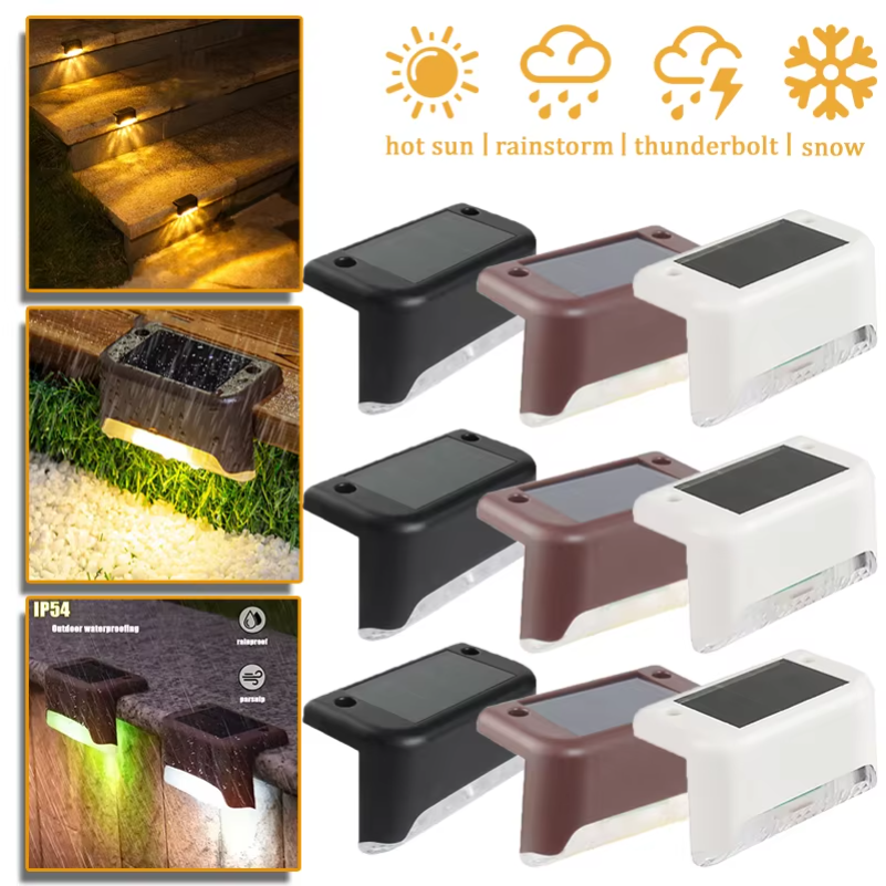 Outdoor Lighting For Fence - Outdoor Solar Step Lights Warm White
