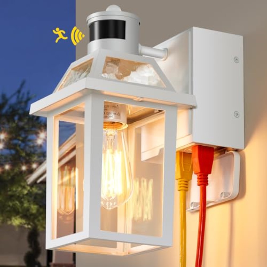 Porch Lights with GFCI Outlet, - Outdoor Lighting No Outlet のレビューと価格