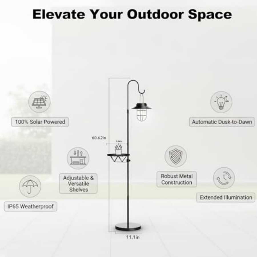 Solar Floor Lamp with Table, 6 - Outdoor Lighting Lamps のレビューと価格