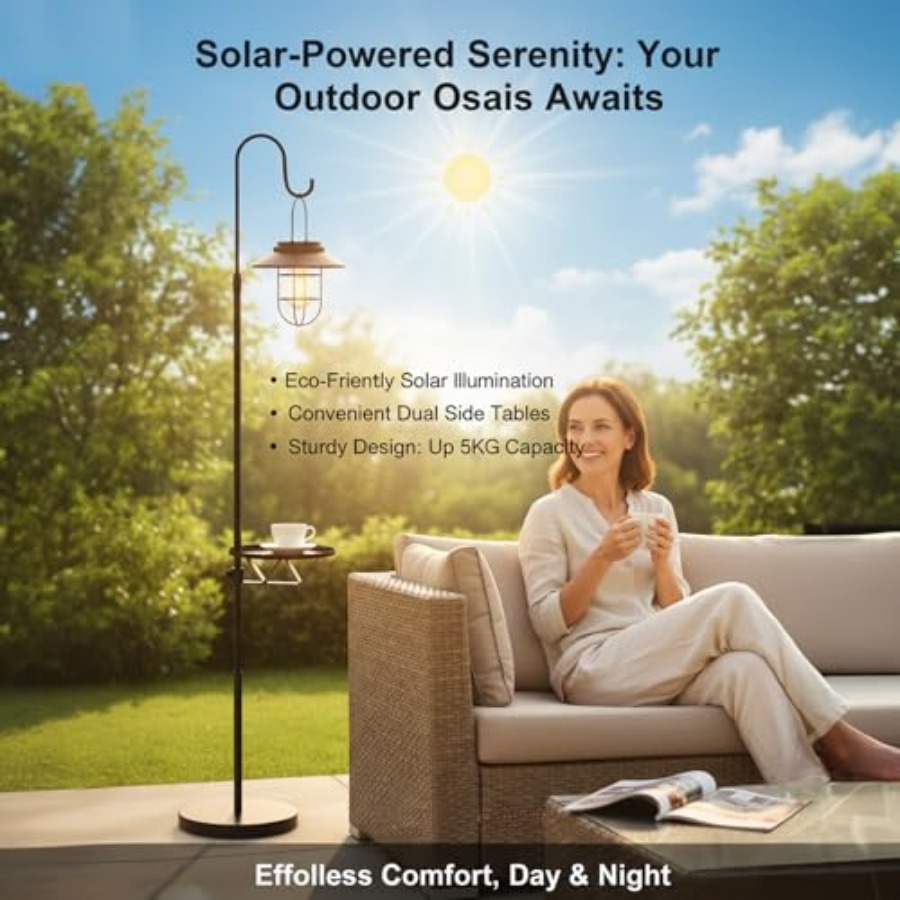Solar Floor Lamp with Table, 6 - Outdoor Lighting Lamps のレビューと価格