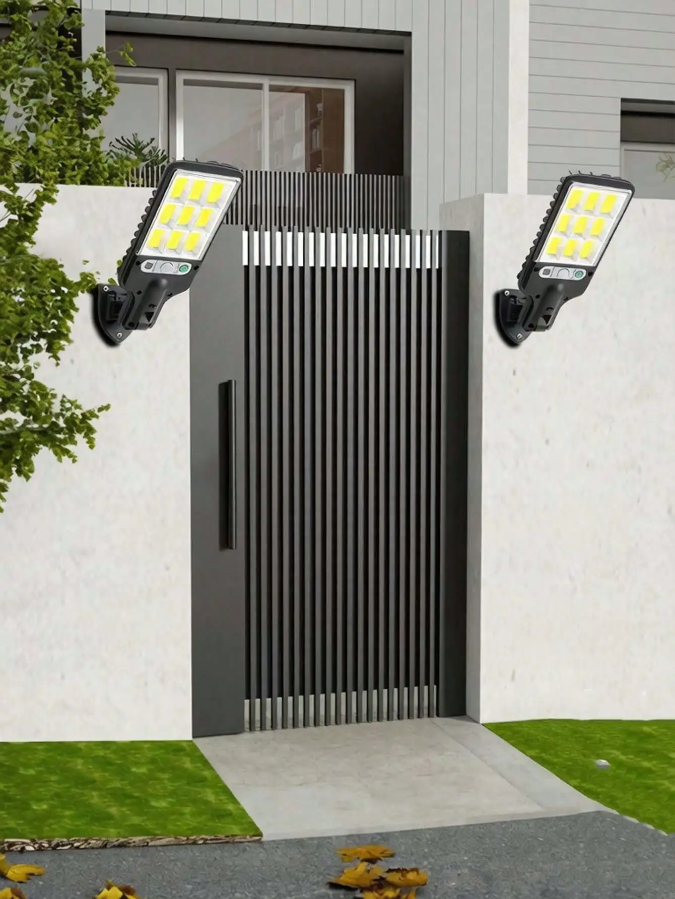 108 COB Solar Sensor Wall Ligh - Outdoor Lighting With Sensor のレビューと価格