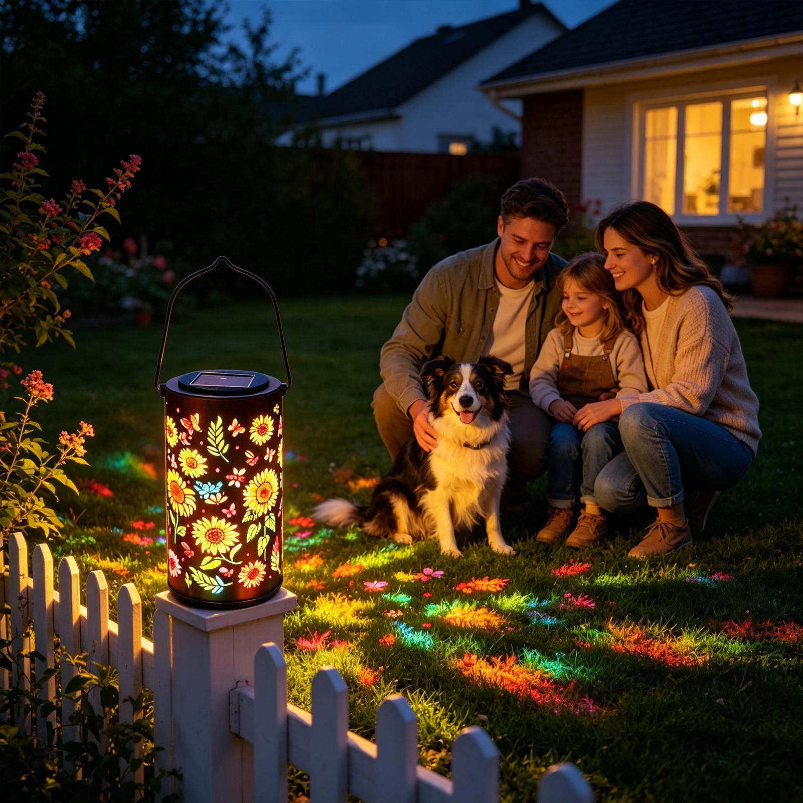 Sunflower Solar Lantern Weathe - Outdoor Lighting Patio のレビューと価格