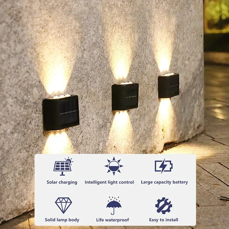 LED Solar Light Outdoor Waterp - Outdoor Lighting Sconce のレビューと価格
