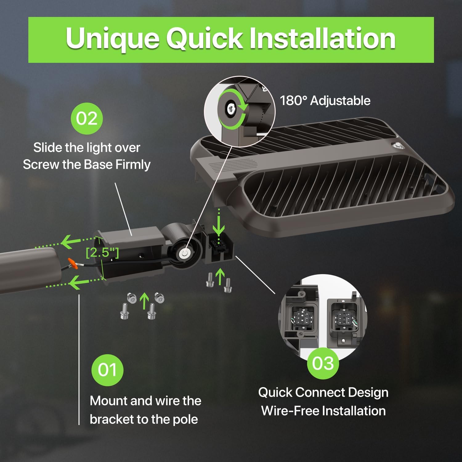 400W LED Parking Lot Light, 60 - Photocell Outdoor Lighting のレビューと価格