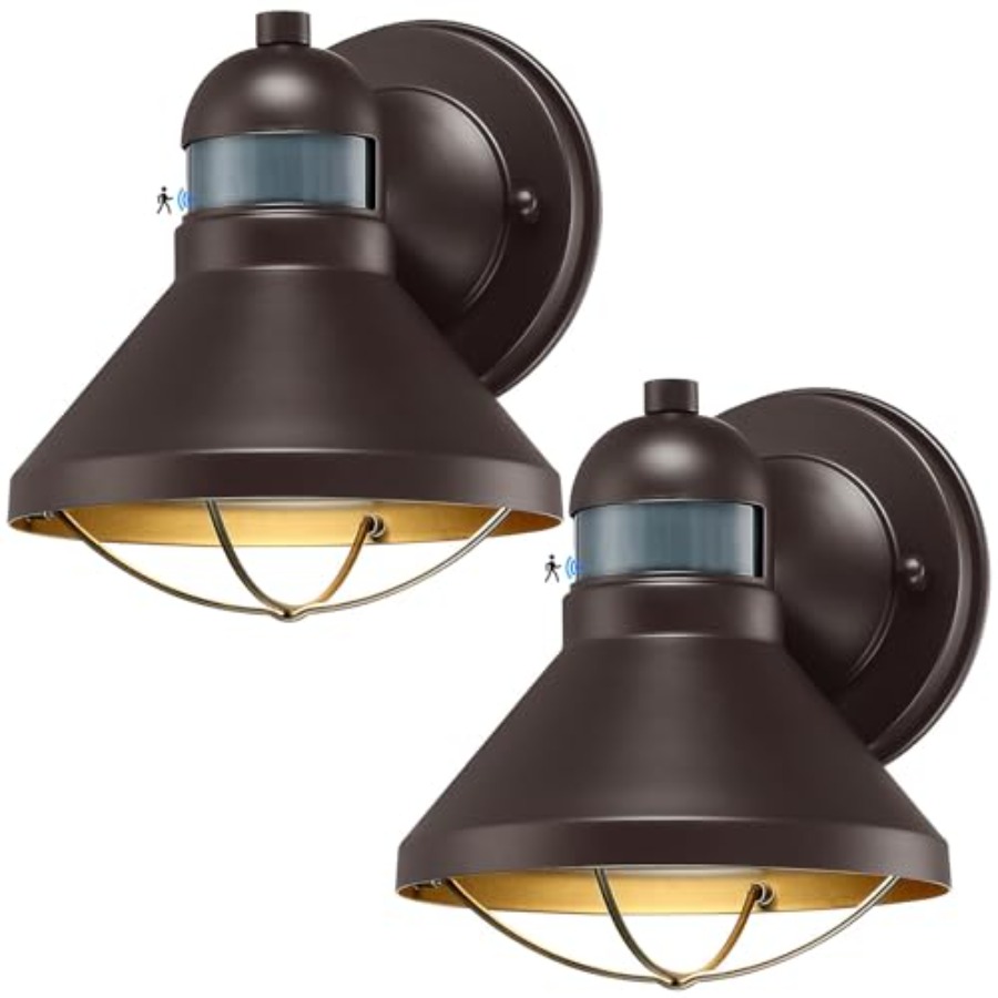 2 Pack Motion Sensor Outdoor L - Outdoor Lighting Sconce のレビューと価格