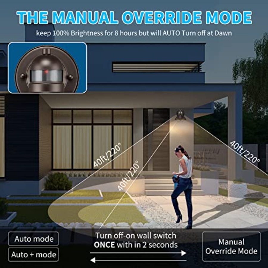 2 Pack Motion Sensor Outdoor L - Outdoor Lighting Sconce のレビューと価格