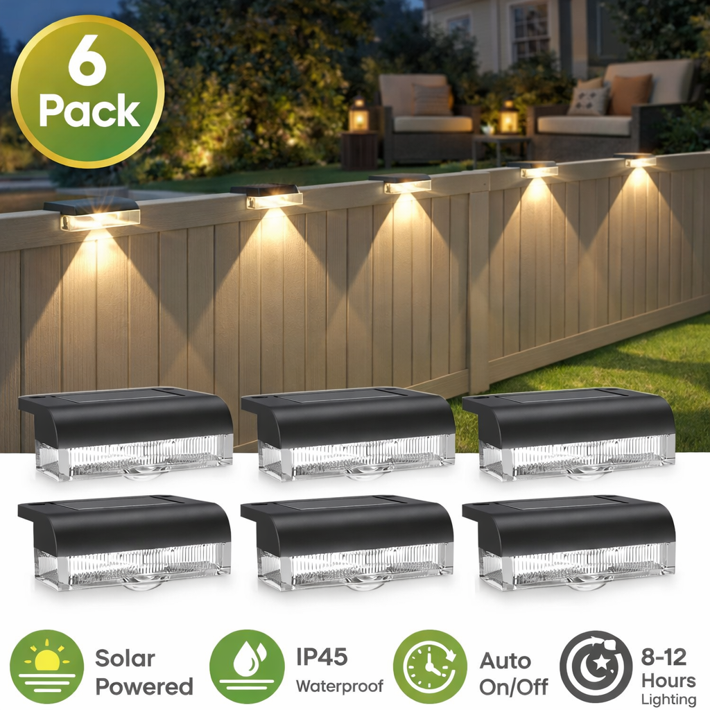6/14 Pack Outdoor Solar Fence  - Outdoor Lighting For Fence のレビューと価格