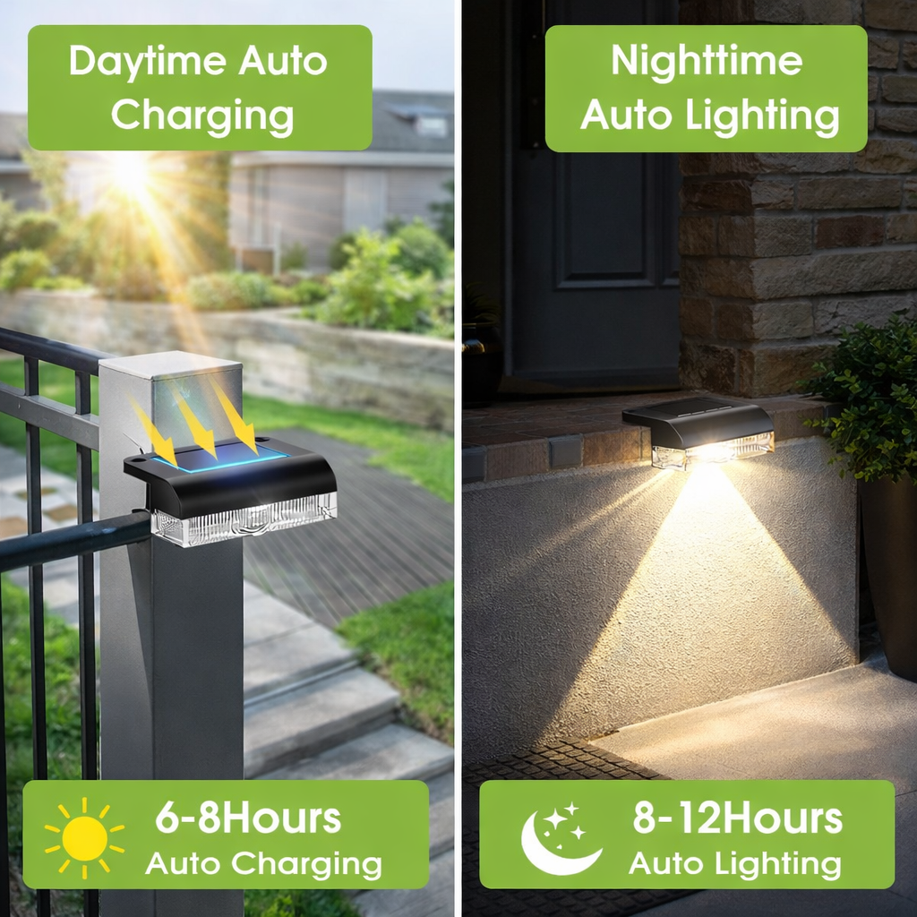 6/14 Pack Outdoor Solar Fence  - Outdoor Lighting For Fence のレビューと価格