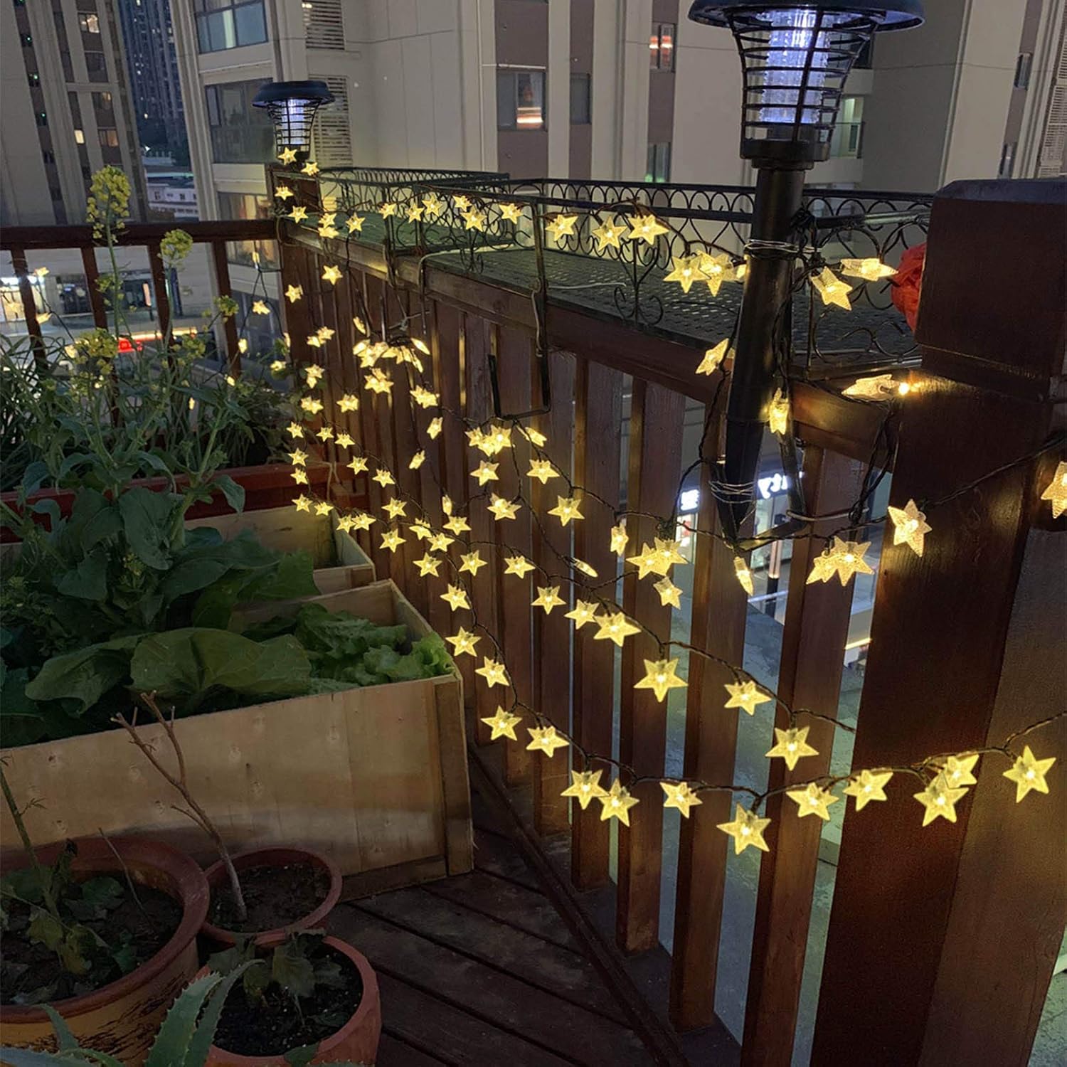 50ft 120 LED Solar Star Fairy  - Outdoor Lighting Patio のレビューと価格