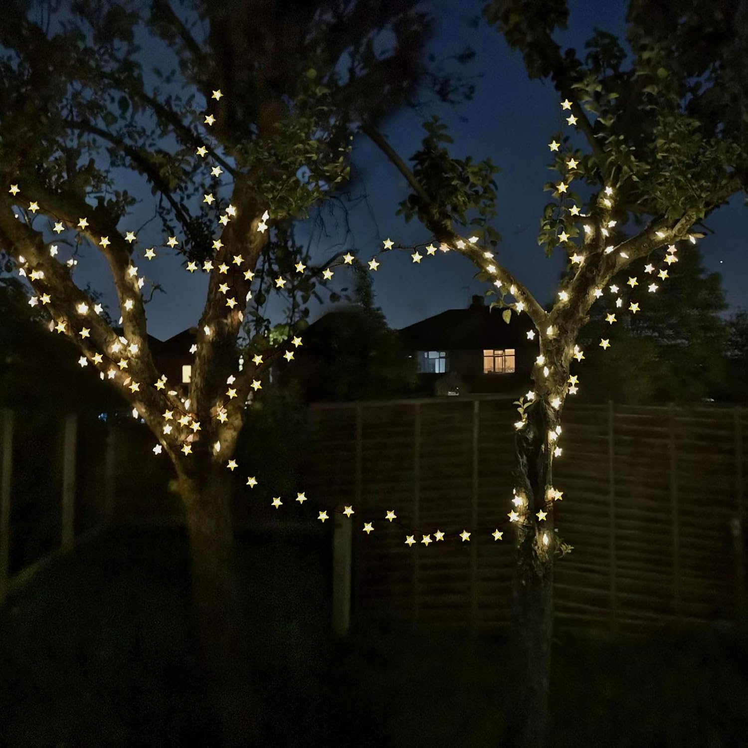 50ft 120 LED Solar Star Fairy  - Outdoor Lighting Patio のレビューと価格