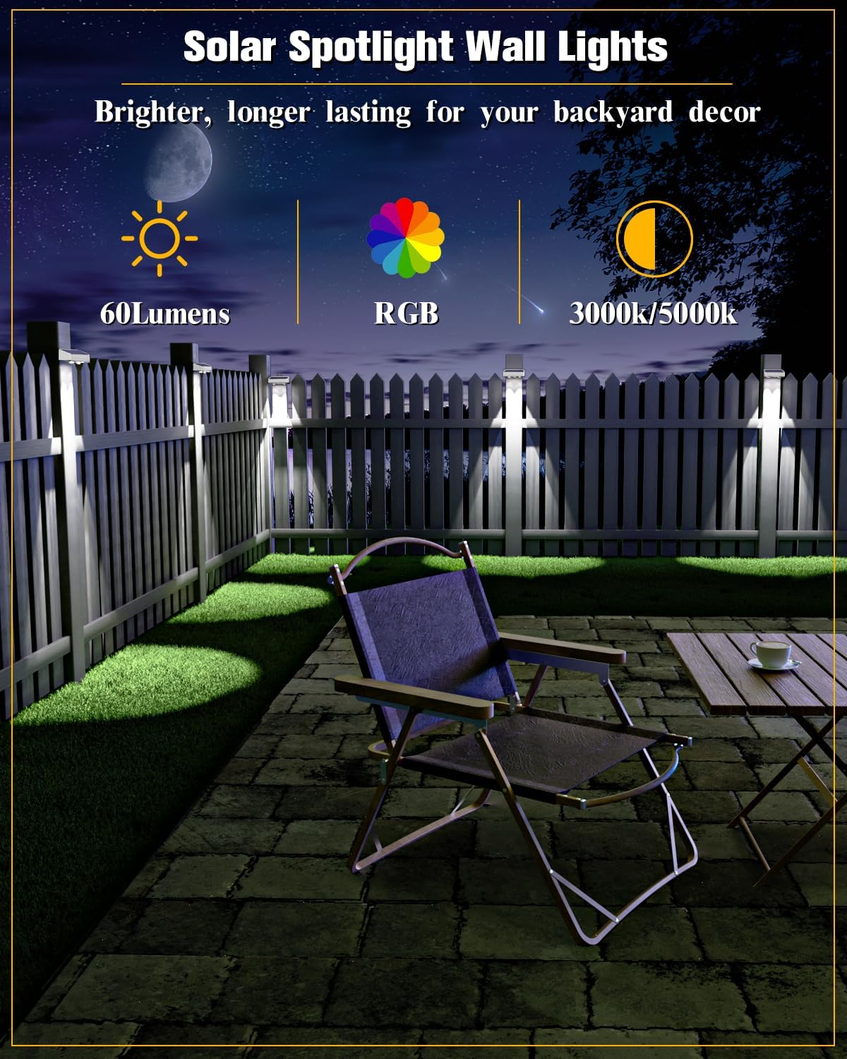 12 Pack Solar Fence Lights, 50 - Outdoor Lighting For Fence のレビューと価格