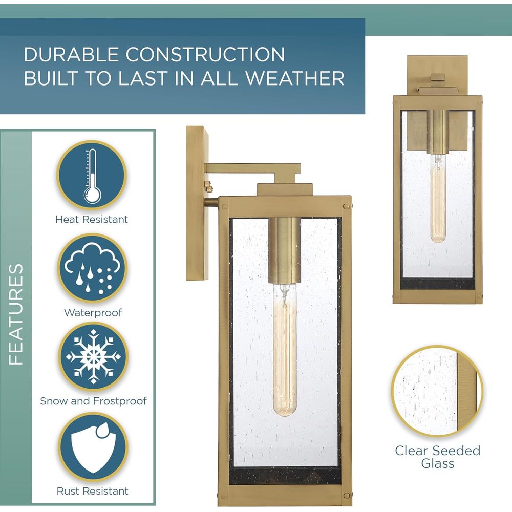17 Inch Antique Brass Outdoor  - Outdoor Lighting Sconce のレビューと価格