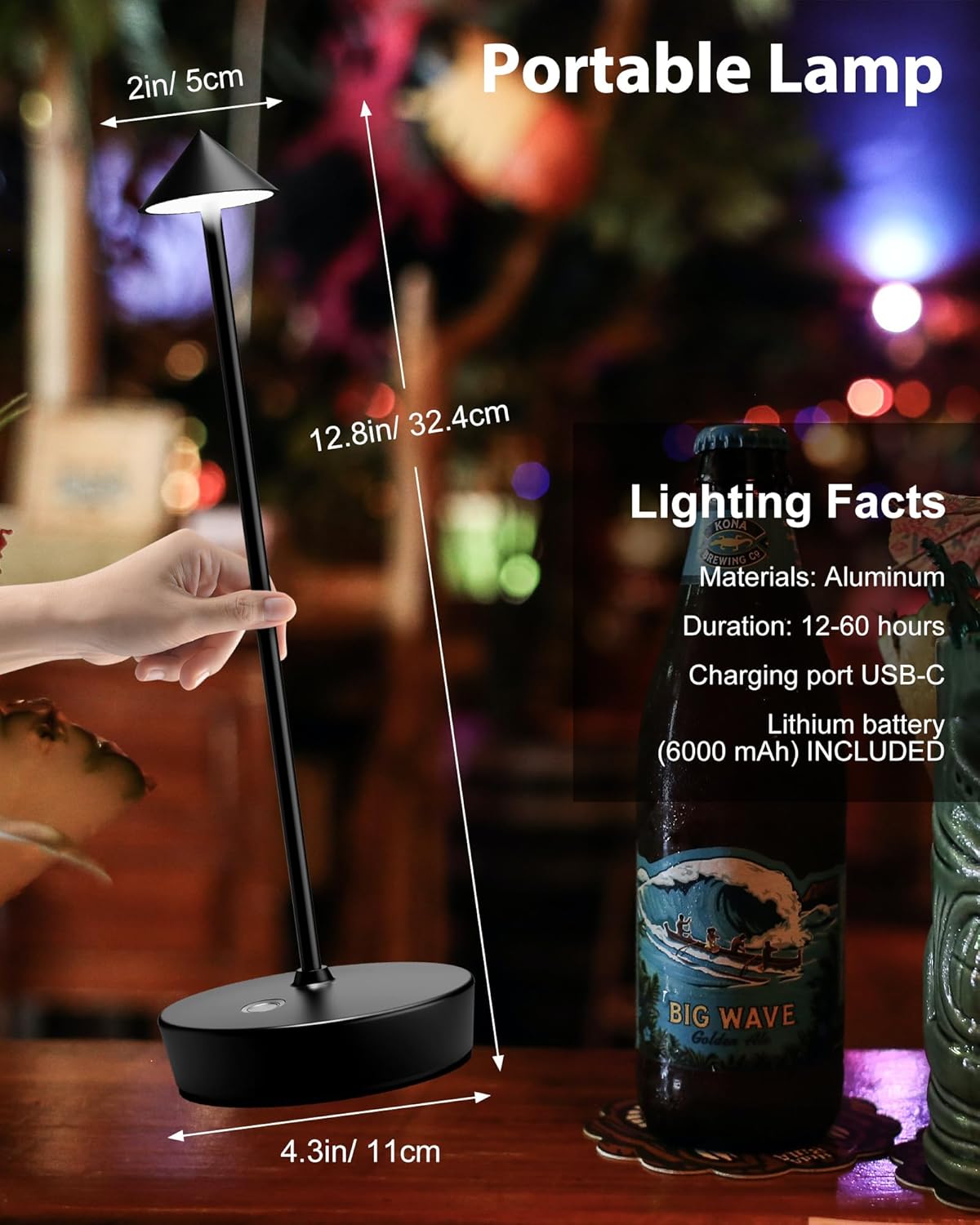 Rechargeable Cordless LED Desk - Outdoor Lighting Lamps のレビューと価格