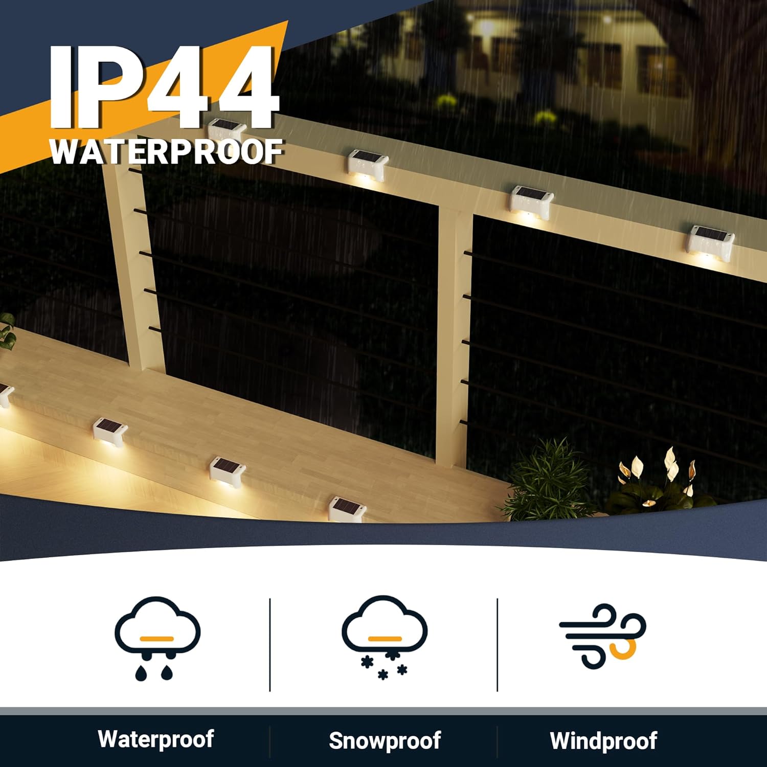 16 Pack Solar Step Lights for  - Outdoor Lighting For Fence のレビューと価格