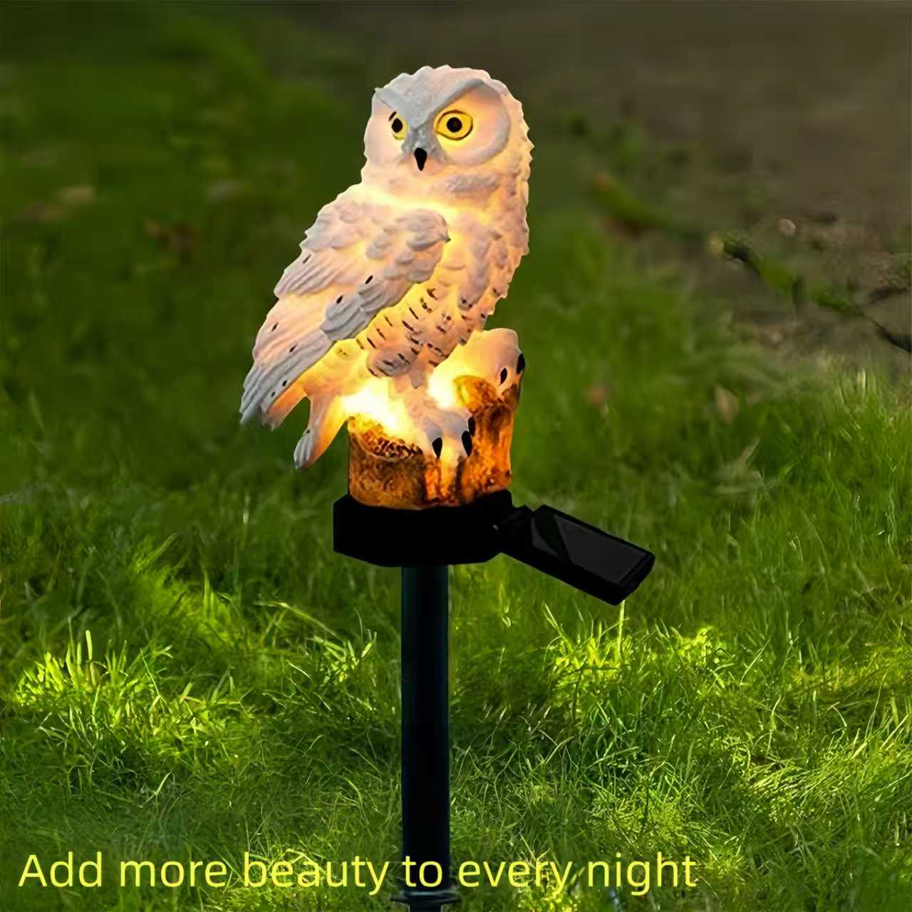 Solar Owl Garden Stake Light O - Photocell Outdoor Lighting のレビューと価格