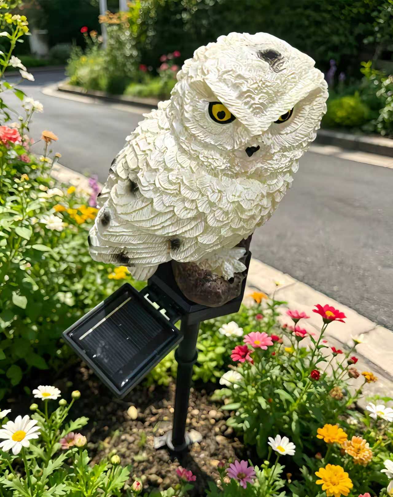 Solar Owl Garden Stake Light O - Photocell Outdoor Lighting のレビューと価格