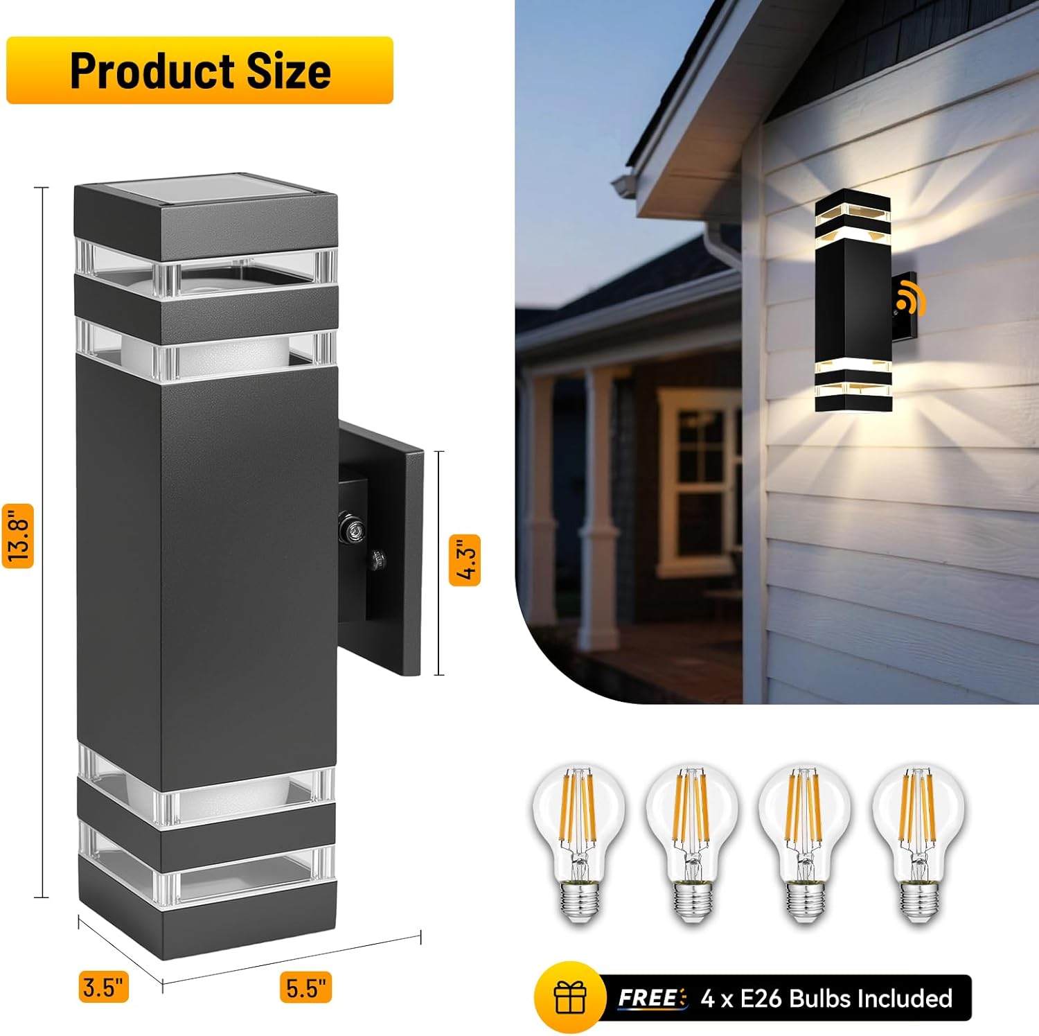 Modern Outdoor Wall Sconce 2-P - Outdoor Lighting Sconce のレビューと価格