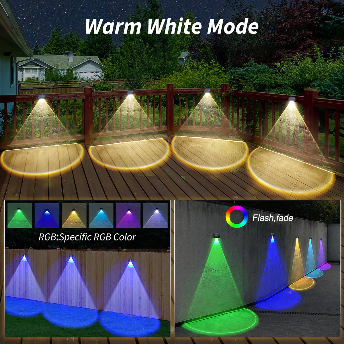 Solar Wall Lamp Solar Fence Li - Outdoor Lighting Sconce のレビューと価格