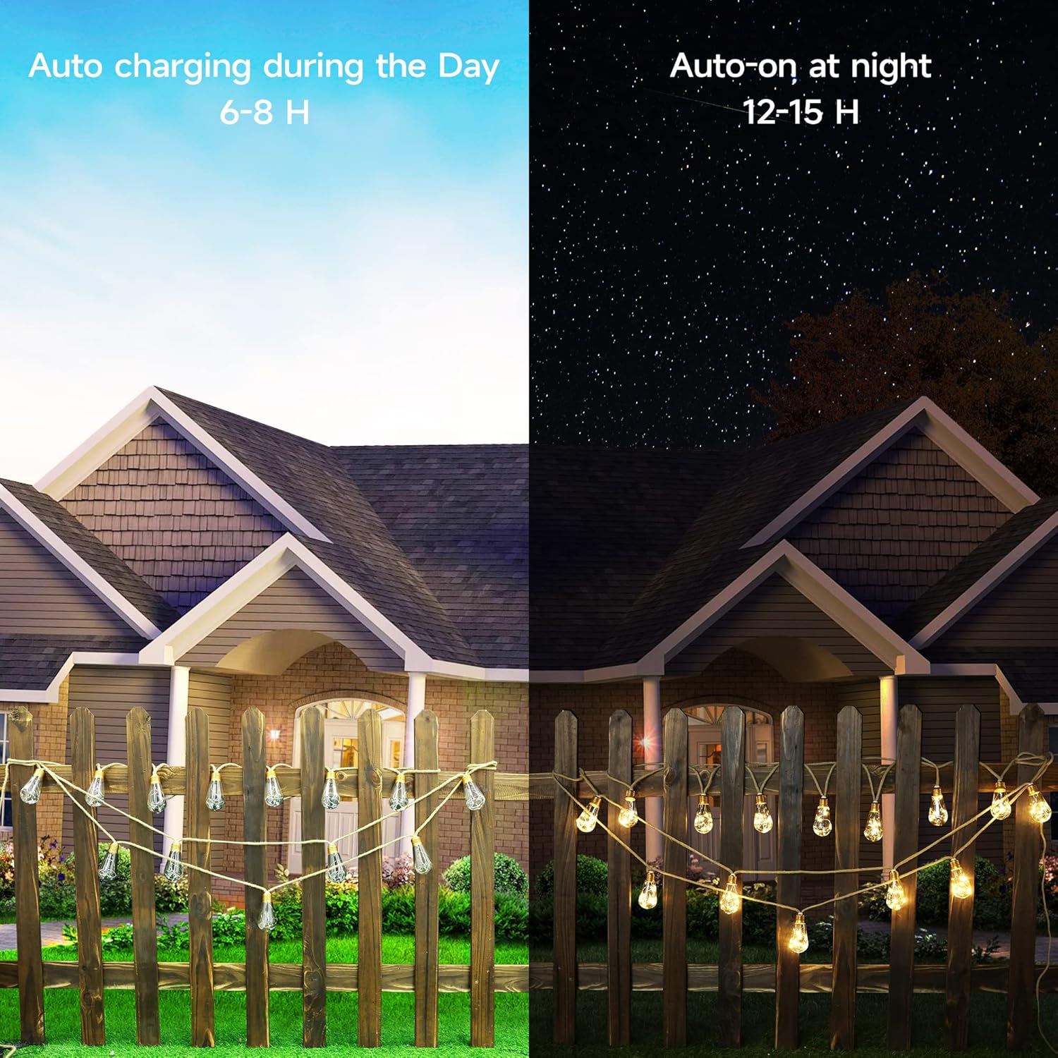 Solar Outdoor String Lights 20 - Outdoor Lighting For Fence のレビューと価格