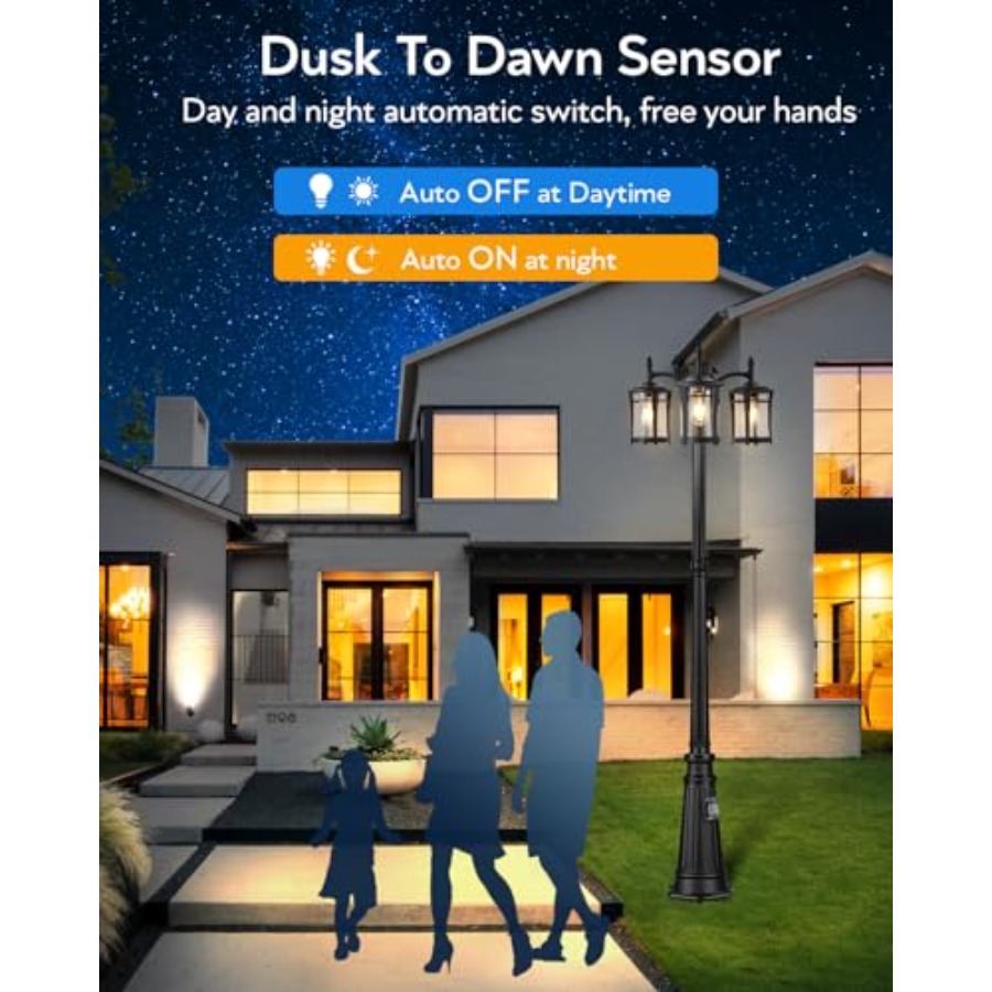 Dusk to Dawn Outdoor Post Ligh - Outdoor Lighting No Outlet のレビューと価格