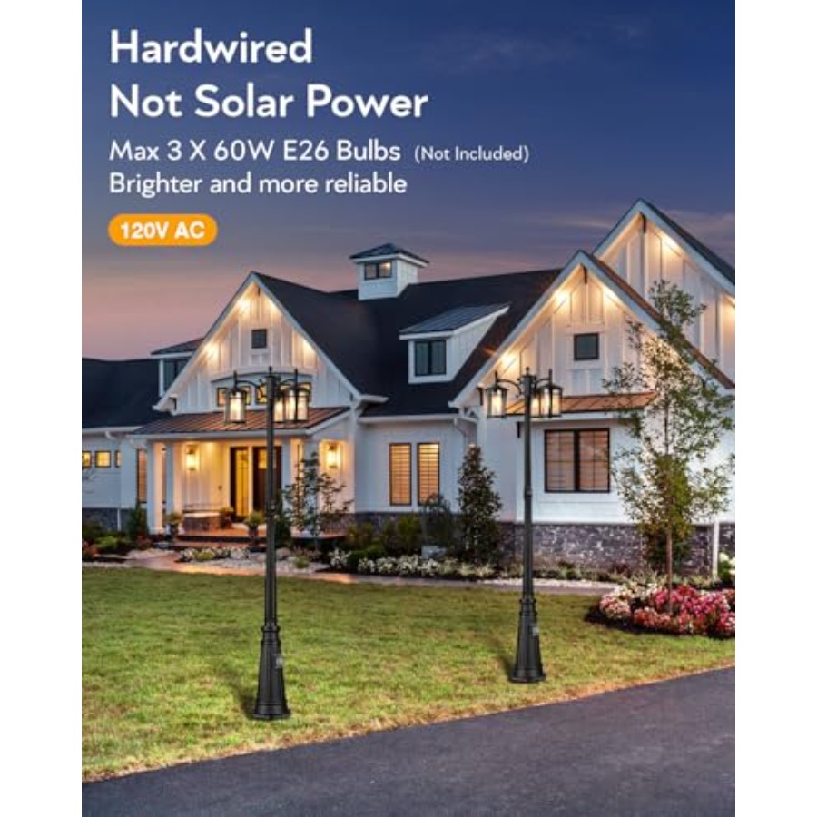 Dusk to Dawn Outdoor Post Ligh - Outdoor Lighting No Outlet のレビューと価格
