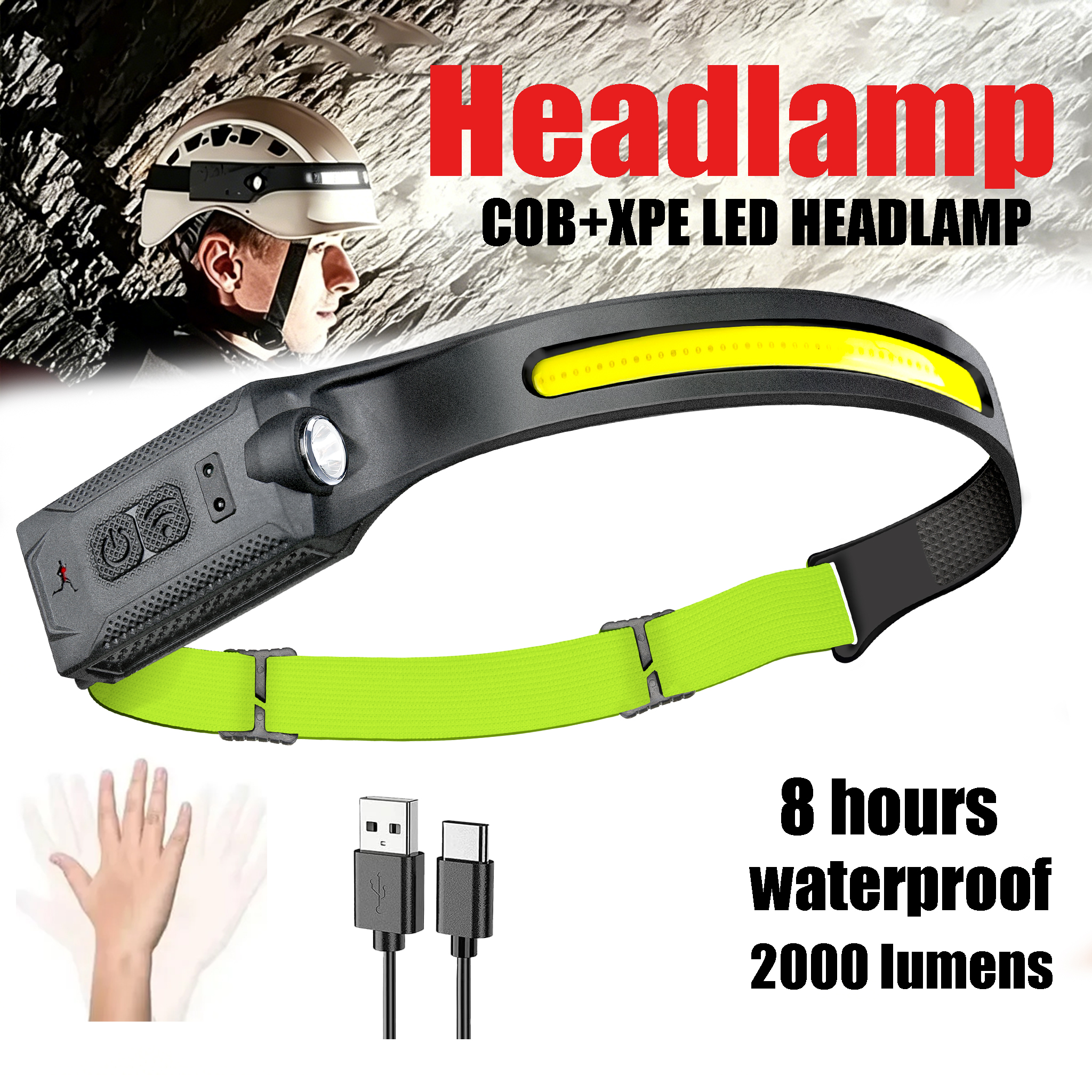 COB Portable Sensor Headlamp R - Outdoor Lighting With Sensor のレビューと価格