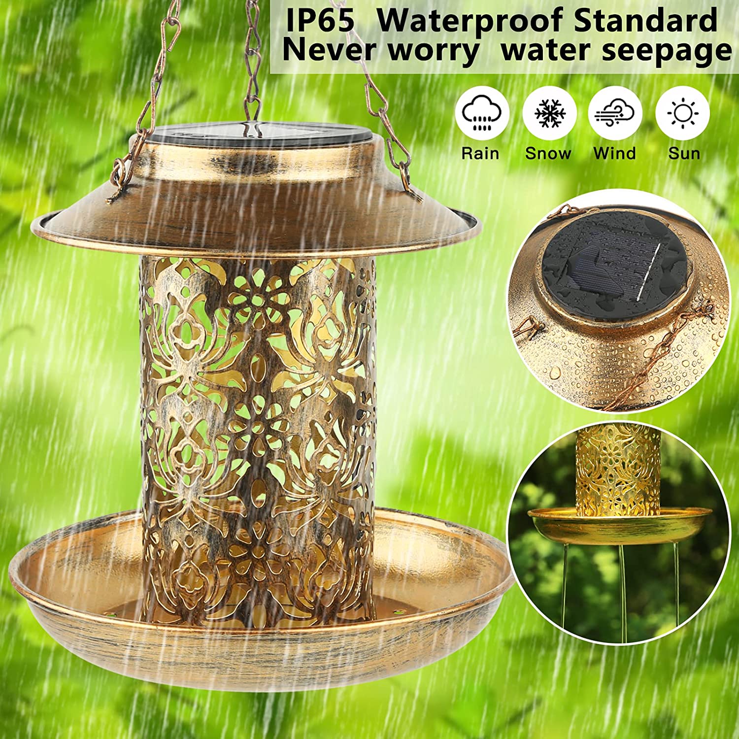 Solar Bird Feeder Metal Outdoo - Outdoor Lighting Ideas For House のレビューと価格