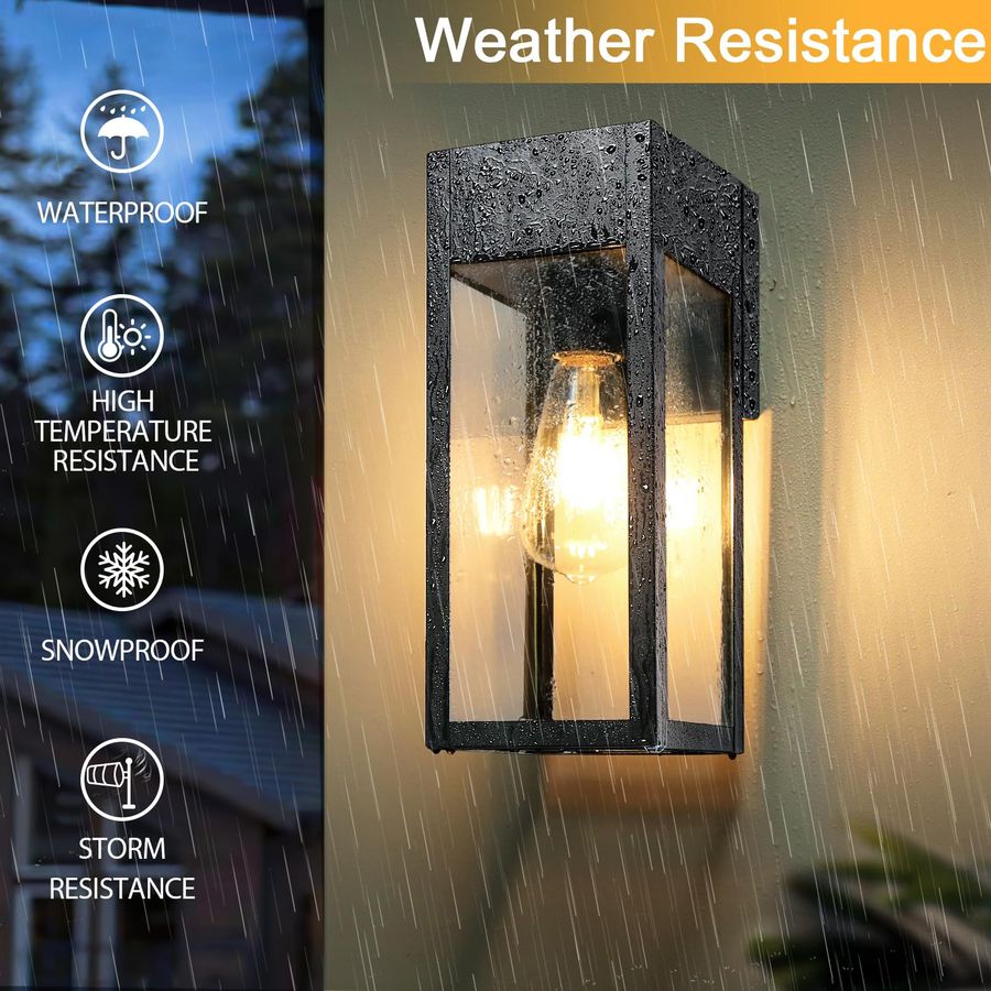 Pack Porch Lights Outdoor Wall - Outdoor Lighting No Outlet のレビューと価格