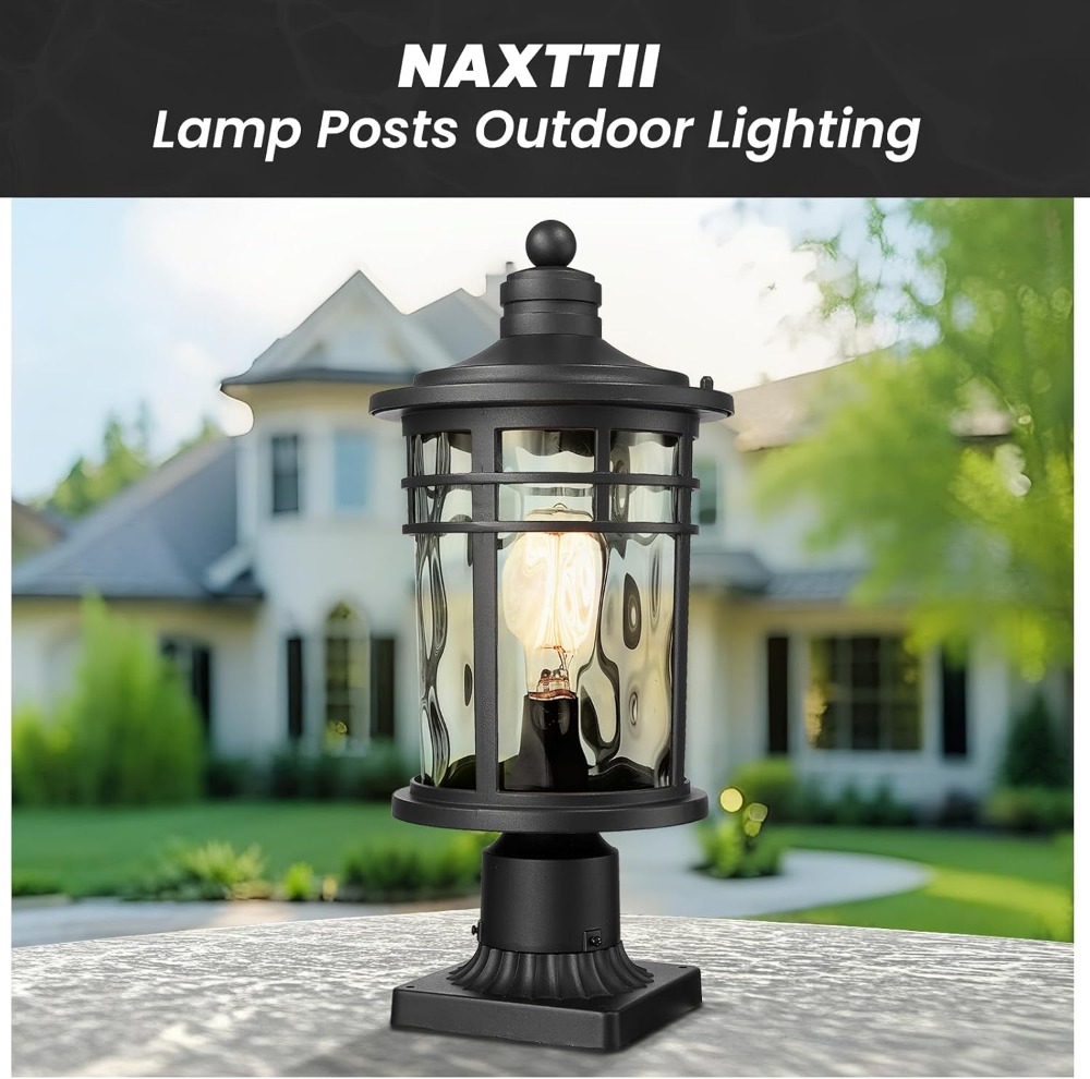 Outdoor Post Light 16.5in Blac - Outdoor Lighting Patio のレビューと価格