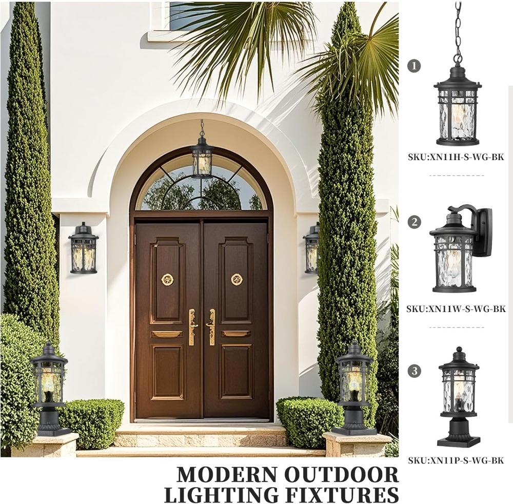Outdoor Post Light 16.5in Blac - Outdoor Lighting Patio のレビューと価格