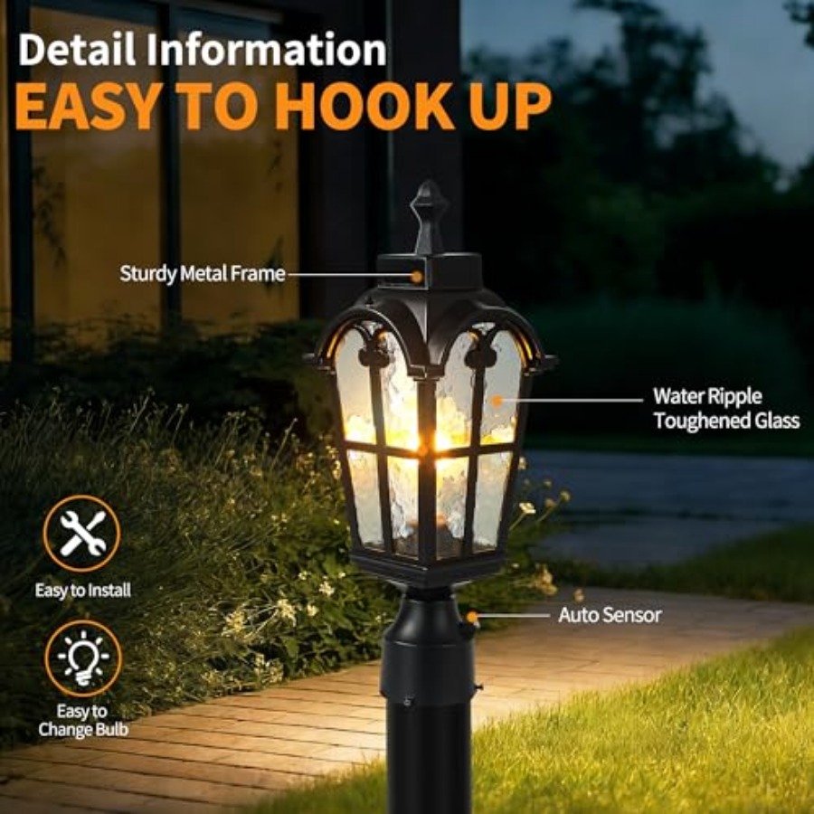 Sensor Outdoor Post Lights Wat - Outdoor Lighting Lamps のレビューと価格