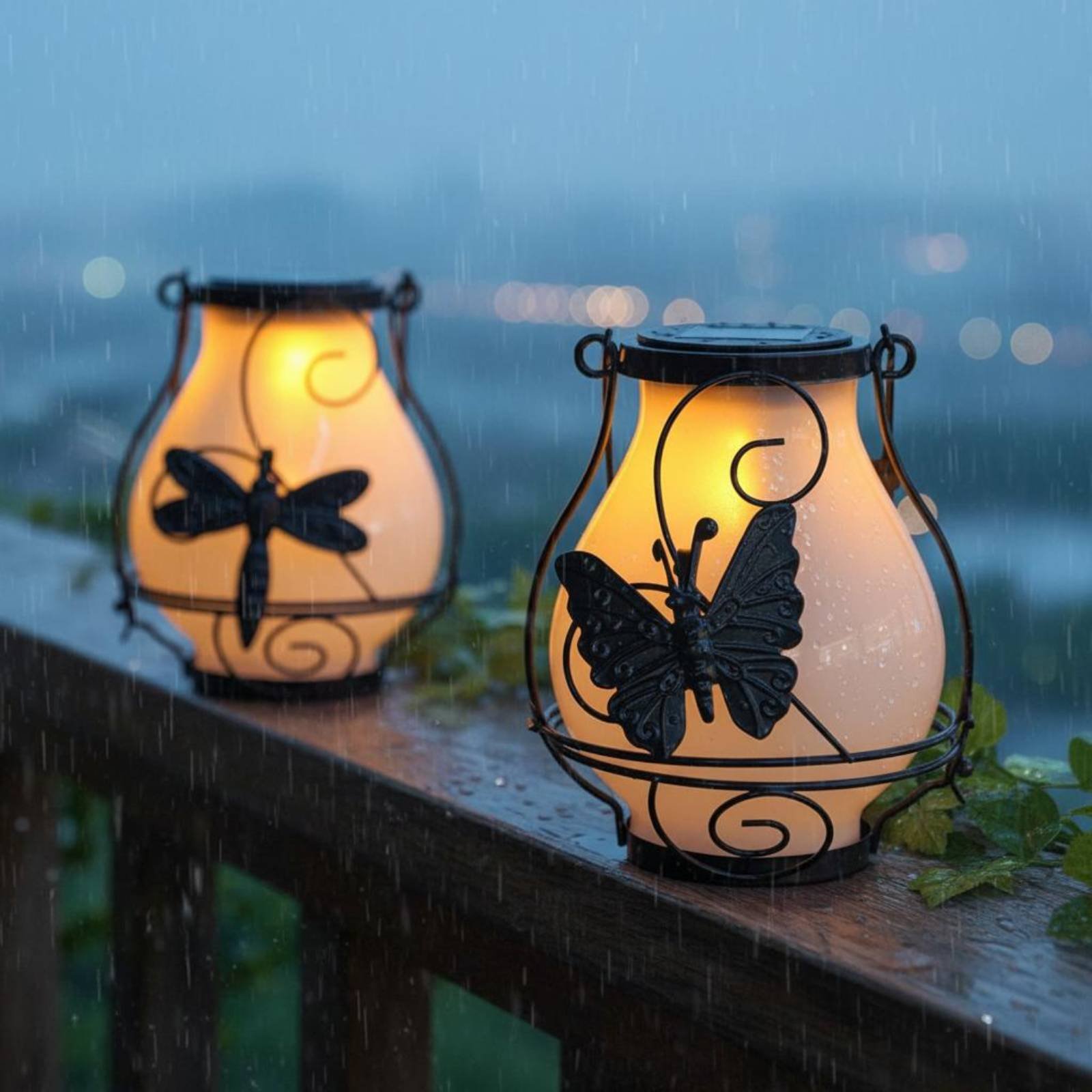 Solar Butterfly Lantern Waterp - Outdoor Lighting Patio のレビューと価格