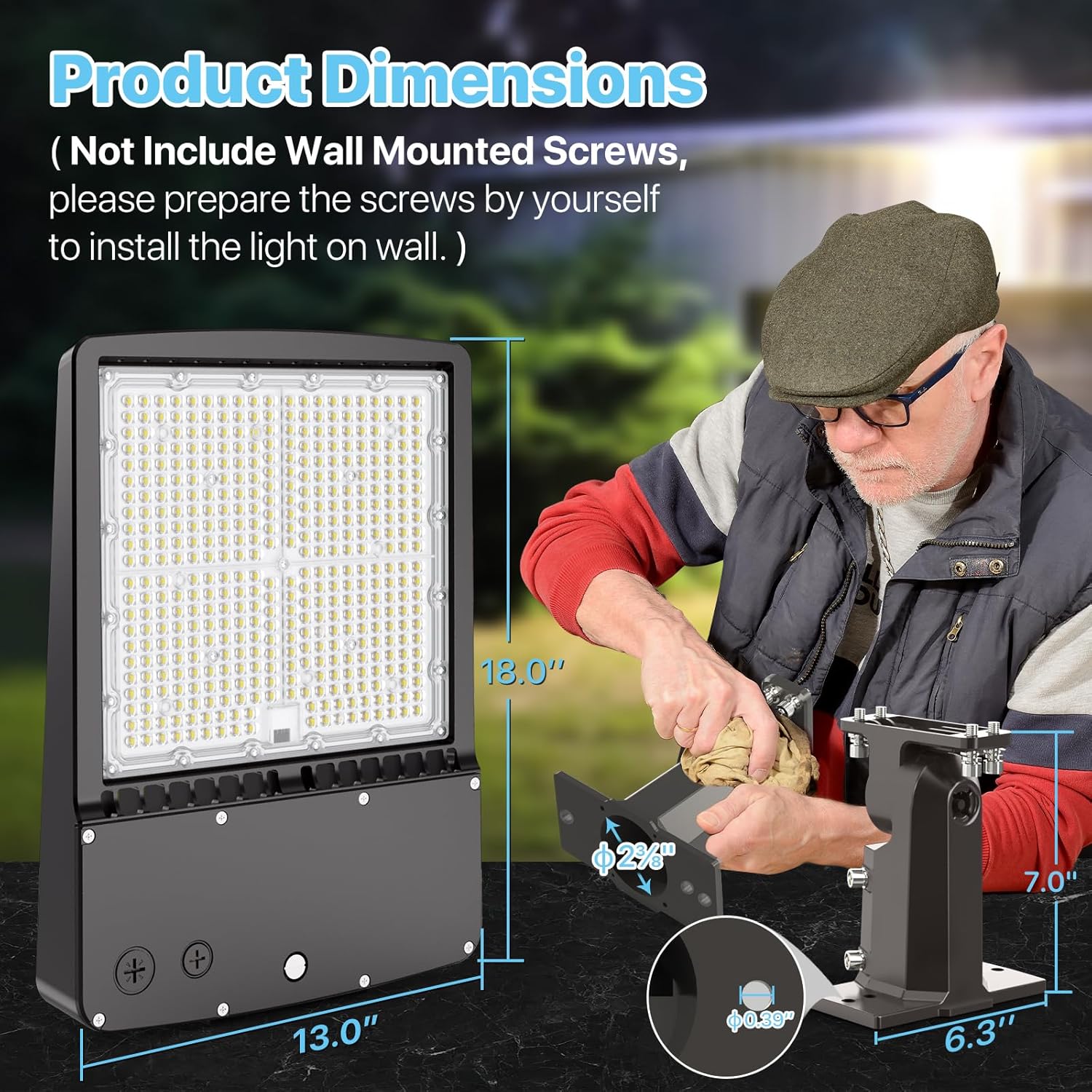 300W LED Parking Lot Light wit - Photocell Outdoor Lighting のレビューと価格