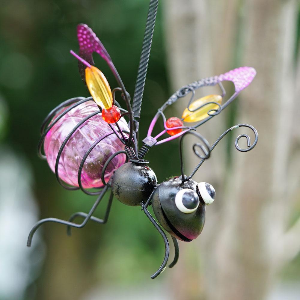 Iron Insect Statue With LED Fa - Outdoor Lighting For Fence のレビューと価格
