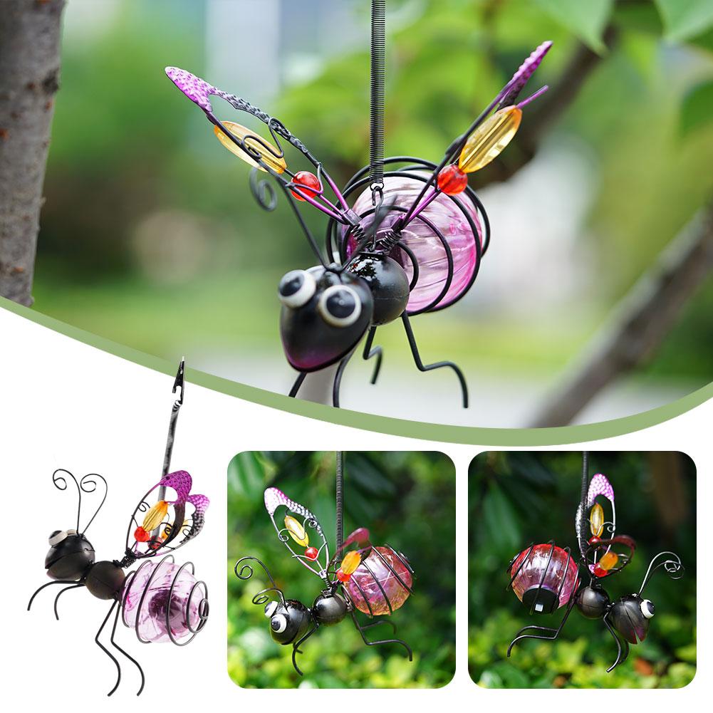 Iron Insect Statue With LED Fa - Outdoor Lighting For Fence のレビューと価格