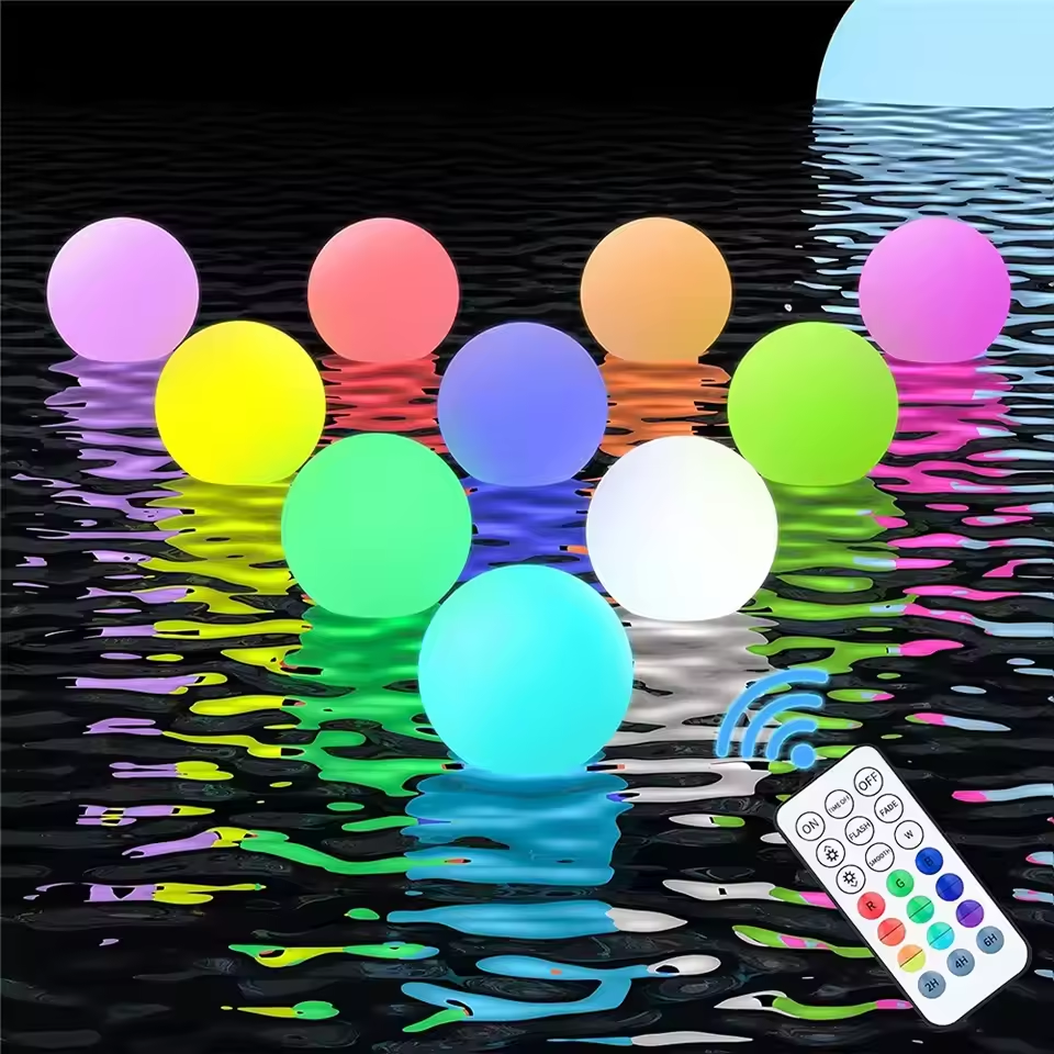 16 Colors Floating Pool Lights - Outdoor Lighting Around Pool のレビューと価格